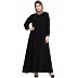 Front open Cardigan abaya- Black color